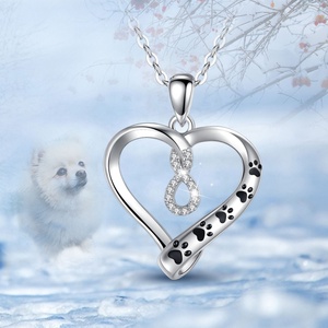 925 CZ blanco y diamante más Popular de San Valentín corazón mexicano COLLAR COLGANTE - Product Image 5