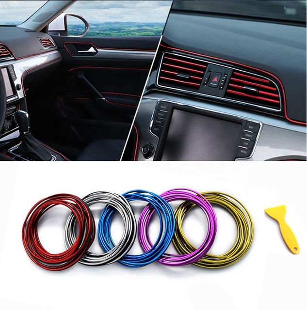 Car Accessories  Car Accessories Flexible Car Seal 3 / 5m Molding Trim Strip Interior Detachable Gap Decoration Pvc Protector