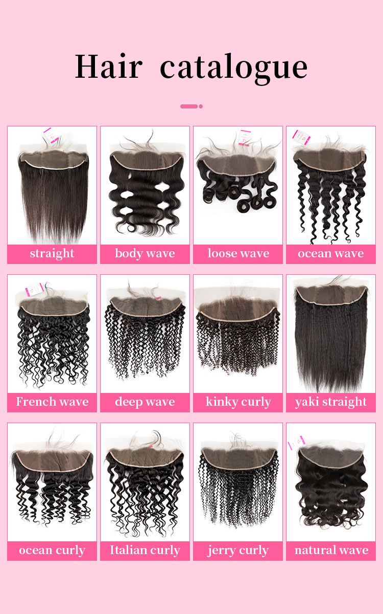 Frontal de toutes textures, couleur naturelle