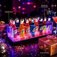 Seau à glace carré en plastique commercial à LED RGB, bac à boissons en acrylique pour service de bouteilles VIP en boîte de nuit, table de lounge, refroidisseur de bière