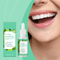 Oralhoe 30ml Gouttes buccales désodorisantes au citron Nettoyage buccal Haleine fraîche Soulagement des maux de dents Liquide rafraîchissant