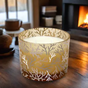 New Arrival Luxury 2-Wick Glass Jar Scented Candle Custom Paraffin Wax Soy Wax Blend Candle For Home Decoration And Holidays