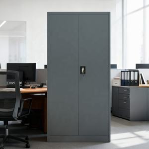 Lemari Arsip Cermin 2 Pintu Lemari Baja Loker Logam dengan Gantungan - Product Image 1