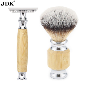 Alat cukur Perawatan Pria, ramah lingkungan Label pribadi pegangan bambu pencukur Keselamatan sisi ganda 2023 - Product Image 4