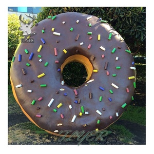 Modelo de Comida <span class=keywords><strong>Gigante</strong></span> Hecho a <span class=keywords><strong>Mano</strong></span>, Estatua de Donut de Fibra de Vidrio para Decoración de Tiendas al Aire Libre - Product Image 1