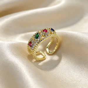 Anello aperto geometrico dal design creativo per donna, accessorio da indossare ogni giorno - Product Image 5
