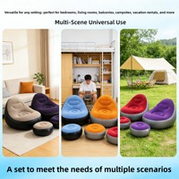 Fauteuil inclinable gonflable Lazy Beanbag, canapé-lit pliable avec pompe à pied, pour l'extérieur, en PVC écologique, design moderne et minimaliste