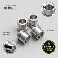 Entretoise en acier inoxydable 316 usinée sur commande par CNC, tolérance +/-0,005 mm, service d'usinage de précision OEM