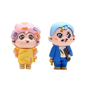 Figurines de personnages de dessins animés 3D personnalisées en PVC, fabrication d'usine Longzhiyu depuis 15 ans, figurines d'action pour couples, artisanat et cadeaux - Product Image 1