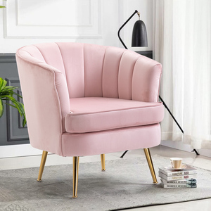 Fauteuils de salon scandinaves de luxe en velours pour hôtel - Product Image 1
