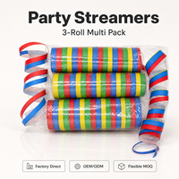 Lot de guirlandes de fête en papier crépon coloré, flexibles, vente en gros directe usine, MOQ, décoration anniversaire et Halloween