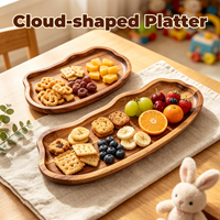Plateaux de service en forme de nuage, planches à charcuterie, planches de service en bois, plateaux de service en bois pour fruits