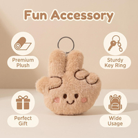 Porte-clés en peluche personnalisé Pierre-Papier-Ciseaux, breloque mignonne en forme d'émoticônes pour sac à main, sac à dos, clés de voiture