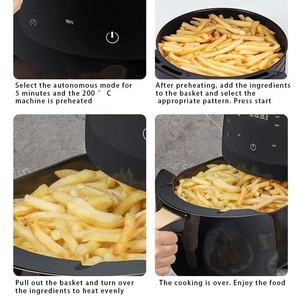 หม้อทอดไร้น้ำมัน 6 ลิตร 7 ลิตร เคลือบเซรามิกไฟฟ้า ปรุงอาหารเร็ว ทำความสะอาดง่าย ใช้ในครัวเรือน หม้อทอดอเนกประสงค์ - Product Image 4