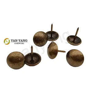 Yanyang furniture hardware antique bronze iron upholstery furniture bubble nails 16mm antique sofa decorative chair nails