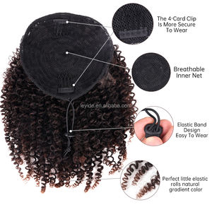 Vente chaude Cheveux Synthétiques Courts Faux <span class=keywords><strong>Queue</strong></span> <span class=keywords><strong>De</strong></span> Poney Postiches Femmes <span class=keywords><strong>Afro</strong></span> Puff Crépus Bouclés Queues <span class=keywords><strong>De</strong></span> <span class=keywords><strong>Cheval</strong></span> avec Cordon Réglable - Product Image 5