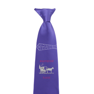 Violet <span class=keywords><strong>lavande</strong></span> ton sur ton <span class=keywords><strong>cravate</strong></span> Logo personnalisé classique Polyester <span class=keywords><strong>cravate</strong></span> tissé sécurité Clip sur cravates - Product Image 2