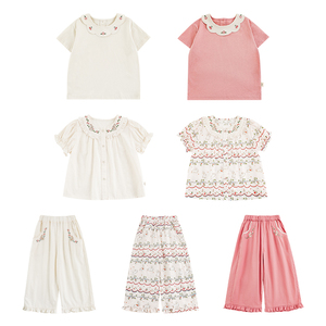 YOEHYAUL X5127 Set Floreale per Bambine Due Pezzi Abbigliamento Maglietta e Pantaloni Completi Estivi per Bambine - Product Image 5