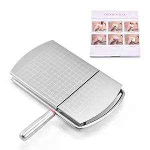 Wholesale Stainless Steel Cheese Slicer Cheese Grater Adjustable Cheese Cutter Board Food Slicer With Accurate Size Scale