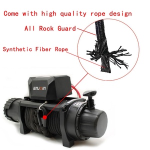 ENJOIN Serie Carbon Verricello Elettrico con Corda Sintetica 12V/24V Capacità di Carico 13500lb per Wrangler <span class=keywords><strong>Cherokee</strong></span> SUV/4WD/Camion Fuoristrada - Product Image 6