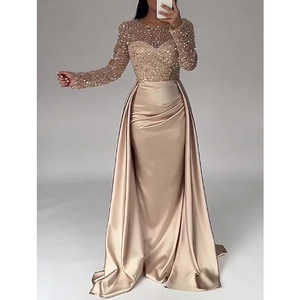 Vestido de Noche Elegante de Manga Larga con Lentejuelas para Mujer, Vestido Formal de Lujo para Banquete, Reunión Anual, Fiesta, Anfitriona - Product Image 1