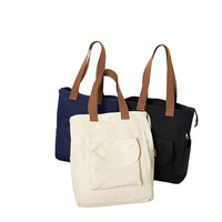 Nouveau style fourre-tout version coréenne grande capacité avec poche voyage en plein air sac à bandoulière en toile portable à fermeture éclair