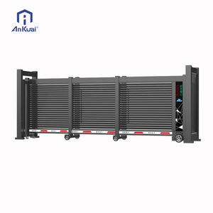 Puerta <span class=keywords><strong>DE</strong></span> SEGURIDAD plegable deslizante automática <span class=keywords><strong>de</strong></span> aluminio sin rieles para construcción telescópica ANKUAI con control inteligente y acceso sin esfuerzo - Product Image 6