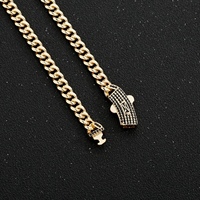 2024 nouvelle mode européenne et américaine Hip Hop bijoux 14k laiton noir ZIRCON Miami X chaîne collier et Bracelet bijoux