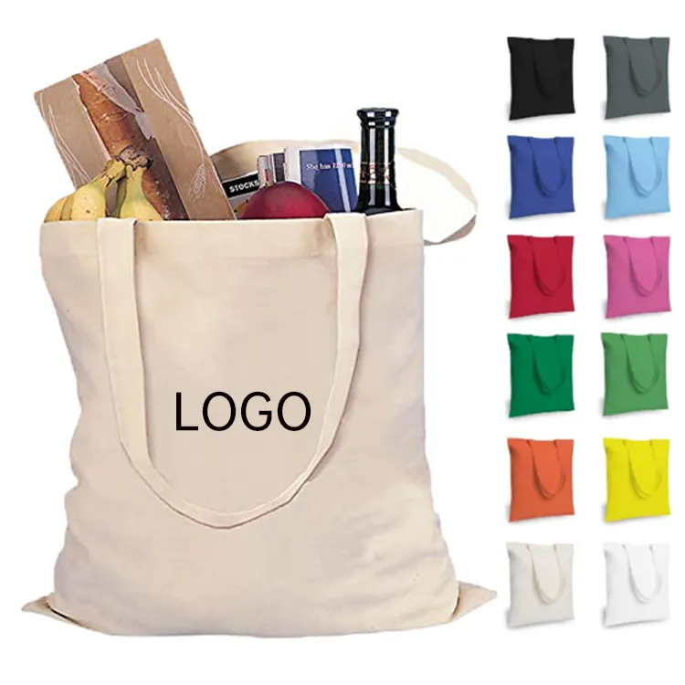 Custom Logo Hoge Kwaliteit Dames Handtassen Draagtas Vrouw Milieuvriendelijk Gekleurd Katoen Canvas Draagtas