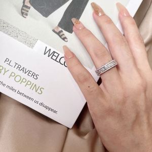 Dylam New Arrivals Fancy Luxury Trendy Double Layered Anniversary Accessories Jewelry Engagement Wedding S925 Silver 5A <b>CZ</b> <b>Rings</b> - Product Image 2