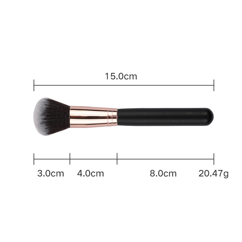 Brocha para polvos sueltos con mango de madera negro