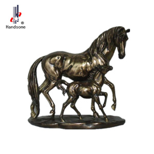 Nuevo bronce antiguo caballo estatua caballo galopante - Product Image 1