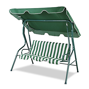 Lit de jardin robuste pour 3 personnes, mobilier d'extérieur imperméable avec auvent réglable pour patio et resort, OEM - Product Image 2