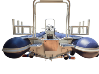 Bateau de sauvetage RIB à coque en aluminium CE 550 cm, bateau pneumatique rigide à rames en PVC Hypalon