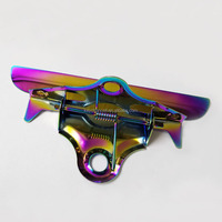 Arco Iris iridiscente colorido multicolor 146mm Jumbo grande Metal mariposa portapapeles Clip para suministros de decoración de Navidad