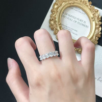 Bague pour femme en platine Pt950 avec diamant de laboratoire ovale à tige droite, design Galaxie Étoilée Éblouissante et tendance