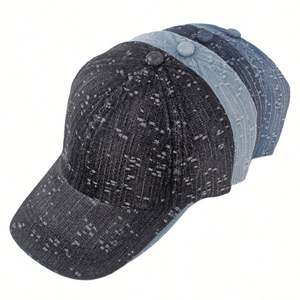 หมวกเบสบอลผ้าแจ็คการ์ดลายลิ้นเป็ดแบบใหม่สำหรับผู้หญิง หมวกเบสบอลผ้าเดนิมกันแดดแฟชั่นลำลองสำหรับผู้ชาย - Product Image 6