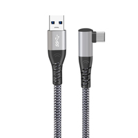 Câble d'extension de données et de charge USB vers Type C tressé en nylon pour PC, accessoires de jeu de réalité virtuelle pour Oculus Quest 2