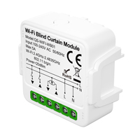 Contrôleur de rideau rétro double pôle Smart Life Smart Wi-Fi & Zigbee 10A avec angles réglables, commande vocale et application