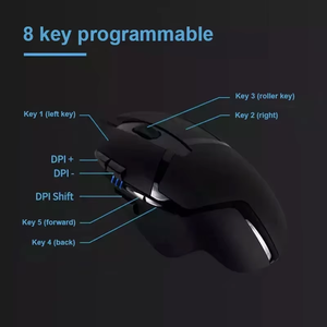 เมาส์เกมมิ่งแบบมีสายโลจิเทค G402,ไฟ RGB แบ็คไลท์, ตั้งโปรแกรมมาโครได้, เมาส์เกมเมอร์แบบสมมาตรตามหลักสรีรศาสตร์สำหรับพีซีแล็ปท็อปอีสปอร์ต - Product Image 2