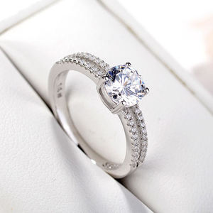 Классическое ювелирное изделие, бесплатная доставка, обручальное кольцо из стерлингового серебра 925 пробы с фианитом, обручальное кольцо - Product Image 5