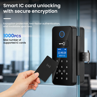 Serrure Intelligente Multi-Méthodes de Déverrouillage Écran Tactile Noyau de Serrure de Classe C Stockage de Données sur Carte Mémoire Serrure de Porte Électronique