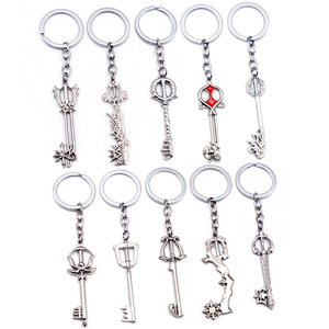Porte-clés <span class=keywords><strong>Kingdom</strong></span> <span class=keywords><strong>Hearts</strong></span> Sora Keyblade pour Hommes, Accessoires de Jeu, Pendentif pour Clés de Voiture, llaveros - Product Image 1