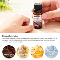 Huile essentielle de bois de santal personnalisée, 100% biologique, naturelle, diffuseur d'arômes, huiles essentielles