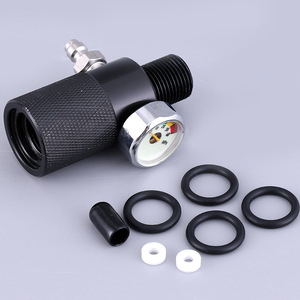 Adaptateur de gonflage de pneus Xinbida 8 mm à connexion rapide mâle avec manomètre pour gonflage rapide au gaz - Product Image 1