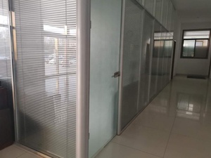 Hot Bán Phòng Hiện Đại Frosted Giá Cách Âm Nhôm Khung Văn Phòng Tường Kính Phân Vùng Thủy Tinh Văn Phòng Tường Phân Vùng - Product Image 5