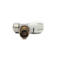 Vanne thermostatique d'angle Xingfu DN20 en laiton forgé nickelé pour radiateur, commande manuelle, contrôle haute température de l'eau, OEM