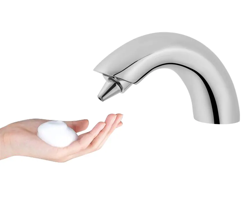 En laiton automatique sans contact désinfectant pour les mains en mousse/distributeur de savon liquide