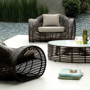 Ensemble de salon de jardin moderne en aluminium et rotin, style nouveau, qualité supérieure - Product Image 6