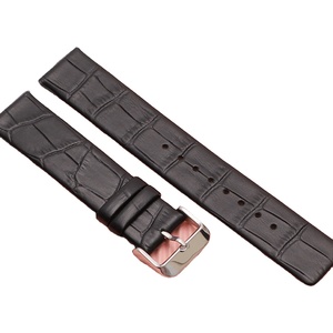 <span class=keywords><strong>Bracelet</strong></span> en <span class=keywords><strong>cuir</strong></span> confortable et durable à motif crocodile et bambou avec fermoir papillon intégral pour montres connectées - Product Image 2